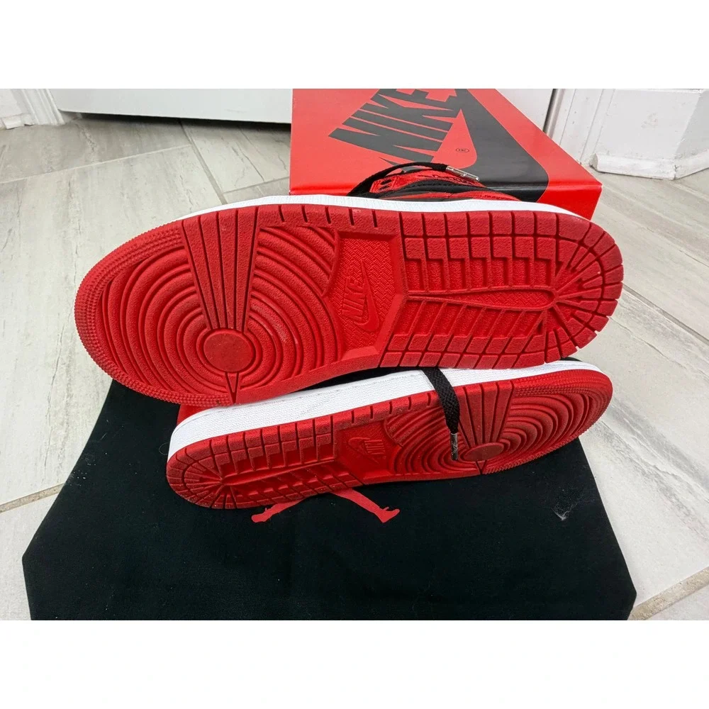 Nike Air Jordan 1 High OG Satin Bred Black Red FD4810-061 Mens 7 Womens 8.5
